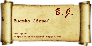 Bucsko József névjegykártya