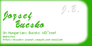 jozsef bucsko business card